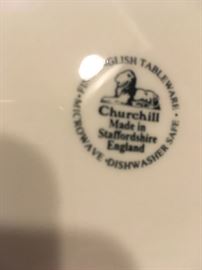 Back stamp of English Blue Willow