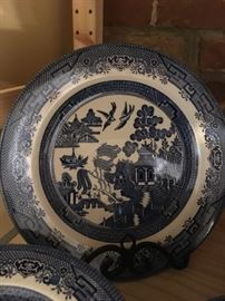 English Blue Willow dish set