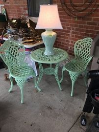 Beautiful little wrought iron garden set