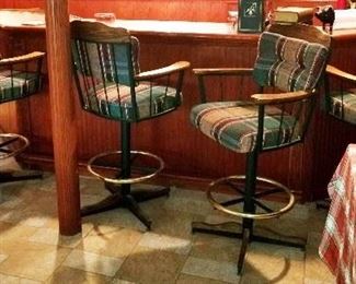 Vintage bar stools, swivel type, great condition.