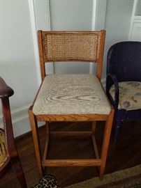 Strong wicker back chair
