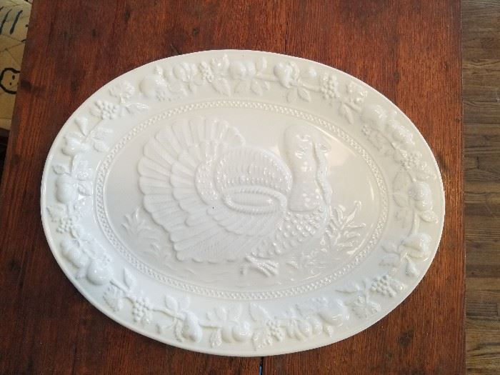 Turkey platter 19" Sanor Ceramic made in Portugal