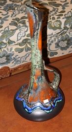 Royal Haeger, peacock glaze, vase