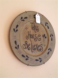 "This House Believes" wall plate