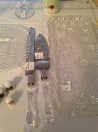Cake knife and server set
