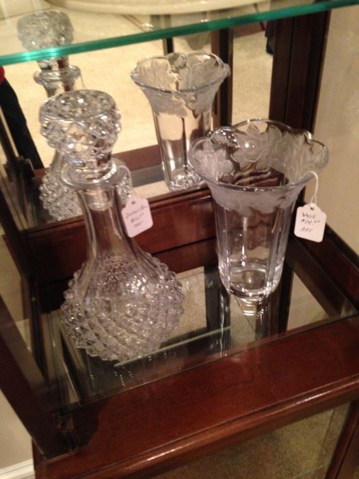 Decanter and vase