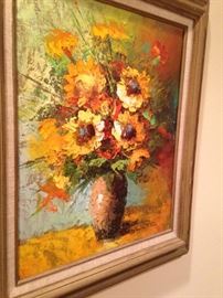 Framed art in brilliant colors