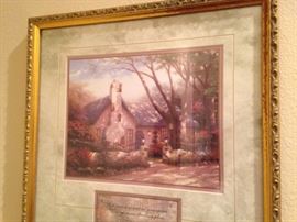 Thomas Kinkade art - "Morning Glory Cottage"
