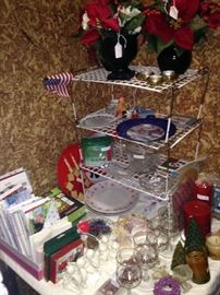 Candles, flags, and greeting cards