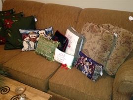 Variety of pillows