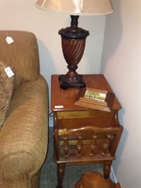 Multi-purpose magazine or book rack/end table