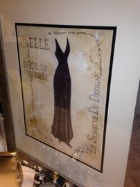 Vanity area framed art