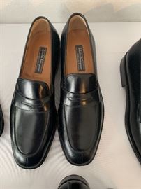 Black Ferragamo Penny Loafers