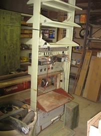 An industrial rack originally used for telephone and radio equipment.