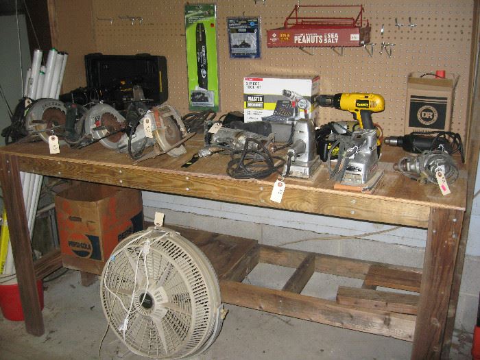 Various bench tools.