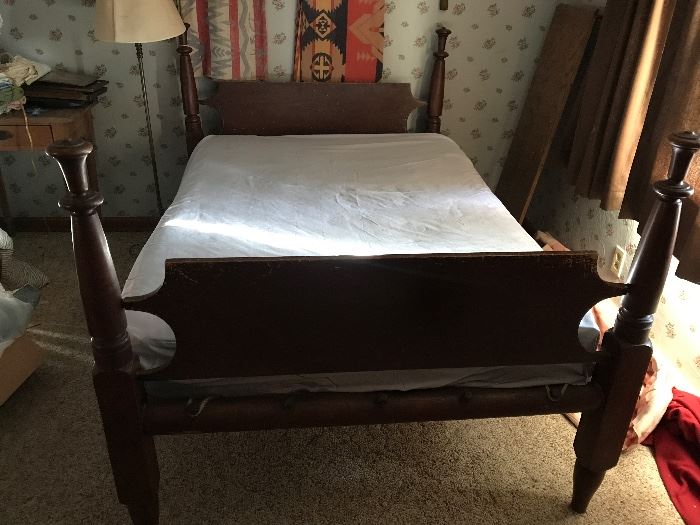 Antique Rope/Peg Bed! Rare!