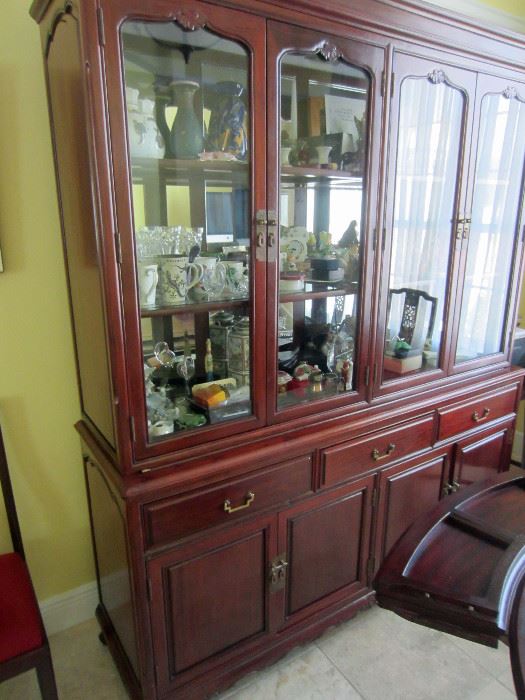 Rosewood china cabinet