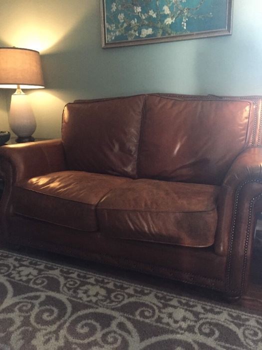 Haverty's Leather Loveseat