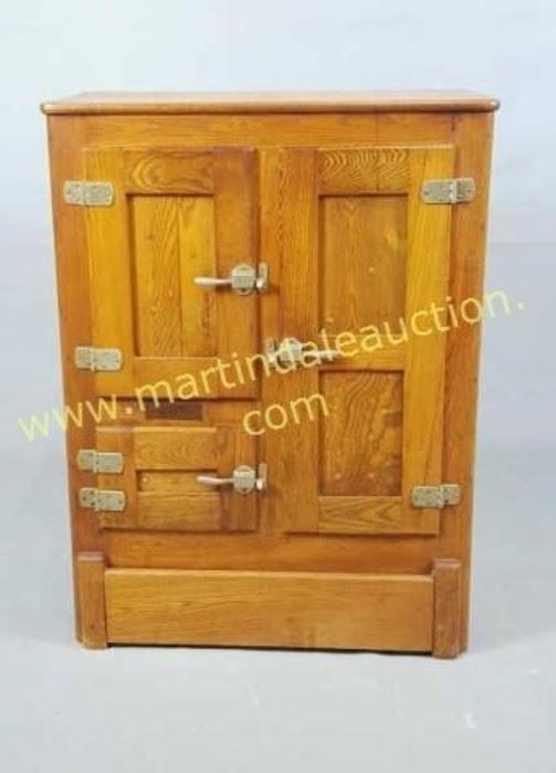 Antique oak ice box