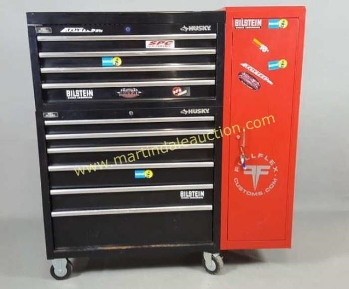 Large husky tool box with locker