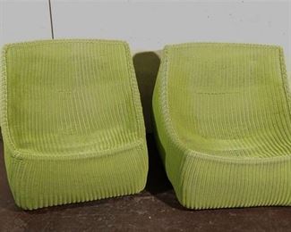 2. Pair of Oversize Wicker Lounge Chairs