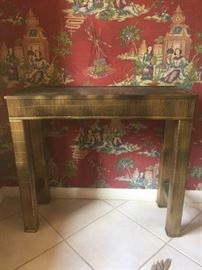 Gold Wood Table https://ctbids.com/#!/description/share/119001