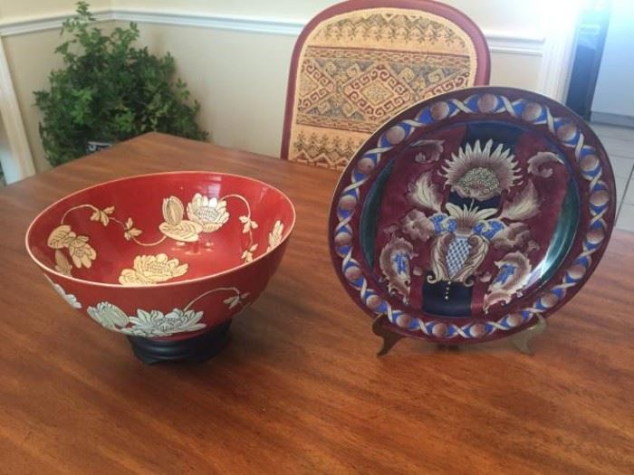 Decorative Bowl and Plate https://ctbids.com/#!/description/share/119120                   