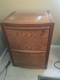 2-Drawer Wood Filing Cabinet /