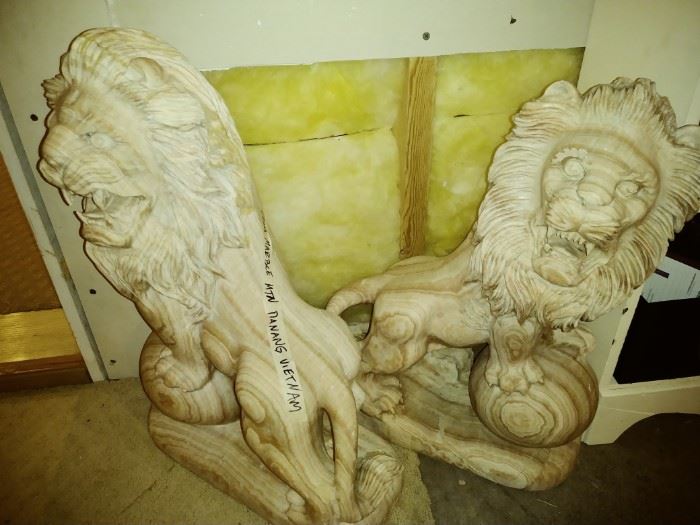 Marble carved lions from Marble Mountain - Vietnam
