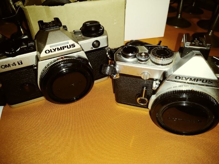 Vintage Olympus cameras and accessories