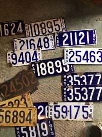 Antique Enamel license plates 
