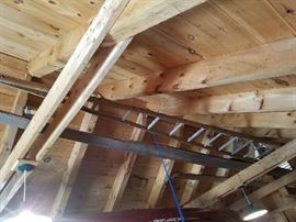 Antique primitive apple picking ladder