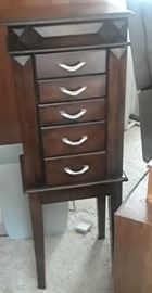 Free standing jewelry armoire. 