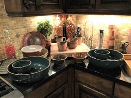 Glazed ceramic serving bowls in all sizes