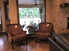 Bergere decorator chairs