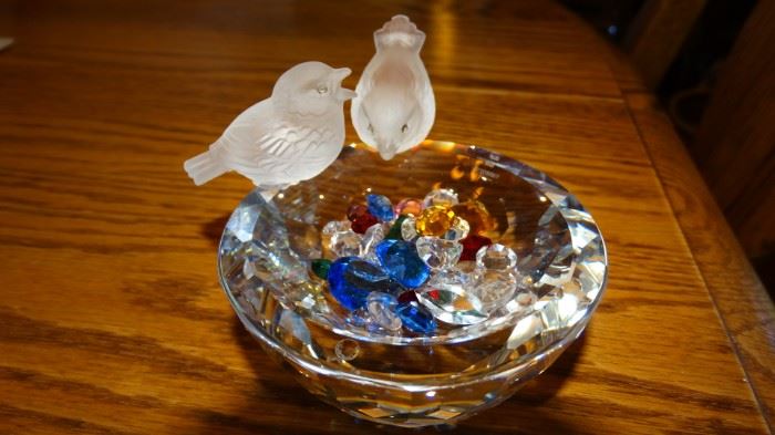 SWAROVSKI LOVE BIRDS & BIRD BATH