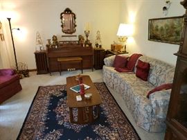 Formal living Room with Mid Century & Hollywood Regency Furnishings