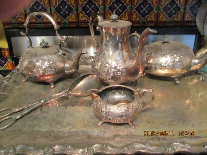 Silver Plate Tea and Coffee Set