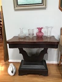Empire Gaming Table, Swan, Glass
