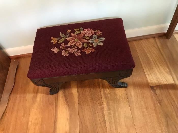 Cross Stitch Foot Stool