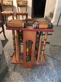 Antique Croquet Set