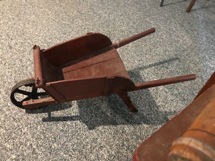 Antique Child's Wheel Barrel