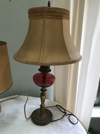 Cranberry Base Lamp