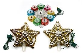 MID-CENTURY TINSEL & STAR TREE TOPPERS