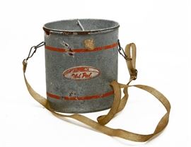 OLD PAL GALVANIZED FISHING MINNOW BAIT BUCKET