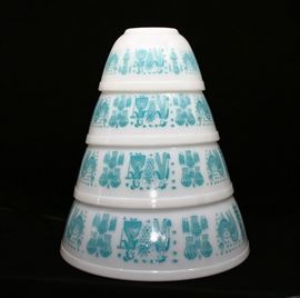 PYREX AMISH BUTTERPRINT MIXING NESTING BOWL SET