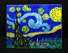 VAN GOGH'S STARRY NIGHT PAINTING ON TILE