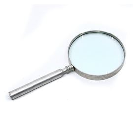 VTG ALUMINIUM HEAVY GLASS JAPAN MAGNIFYING GLASS