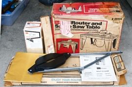 CRAFTSMAN ROUTER BUNDLE (LOTS OF GREAT PIECES) Router & Sabre Saw Table 25444 * Router Template Set 2573 * Router Trammel Point 25174 * Rout-A-Point 25183