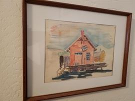Original Framed Watercolor 